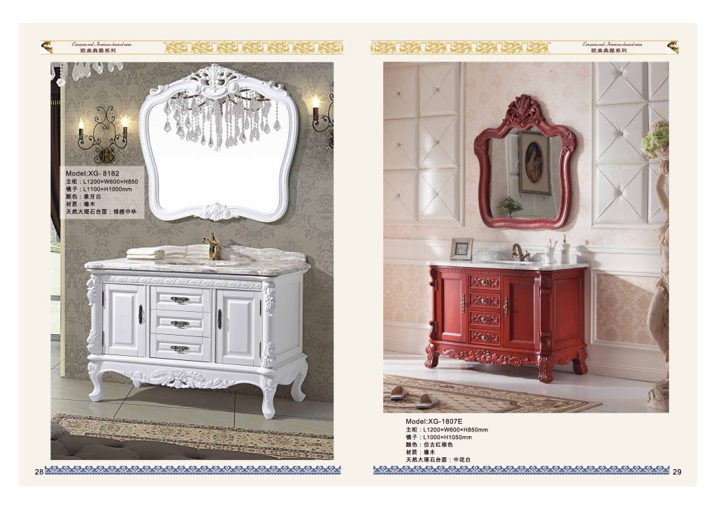 Aristocratic White Basin American Red Oak Bathroom Vanity – Open Matte Black with Blum Hardware